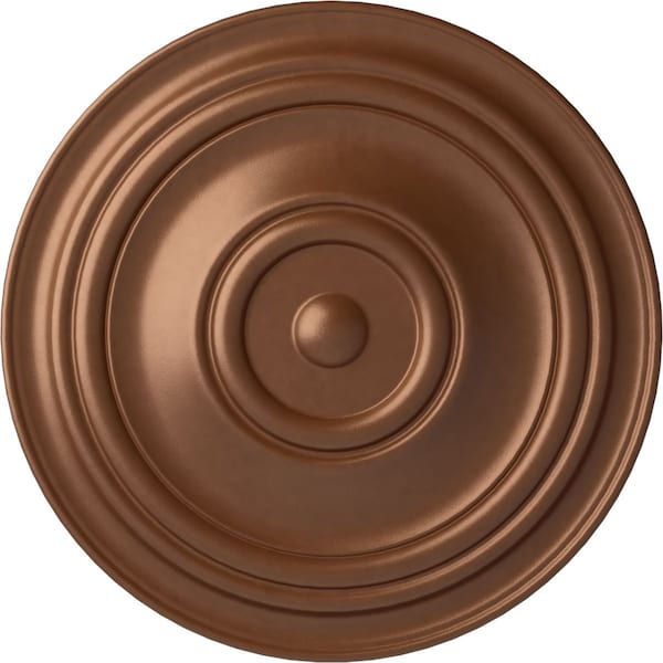 Ekena Millwork Traditional Ceiling Medallion (Fits Canopies up to 8 1/4"), 31 1/2"OD x 2 1/2"P, Polished Copper CM31TRPOS - main